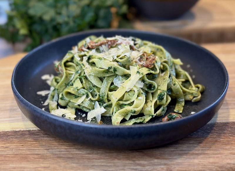 Makaron ze szpinakiem