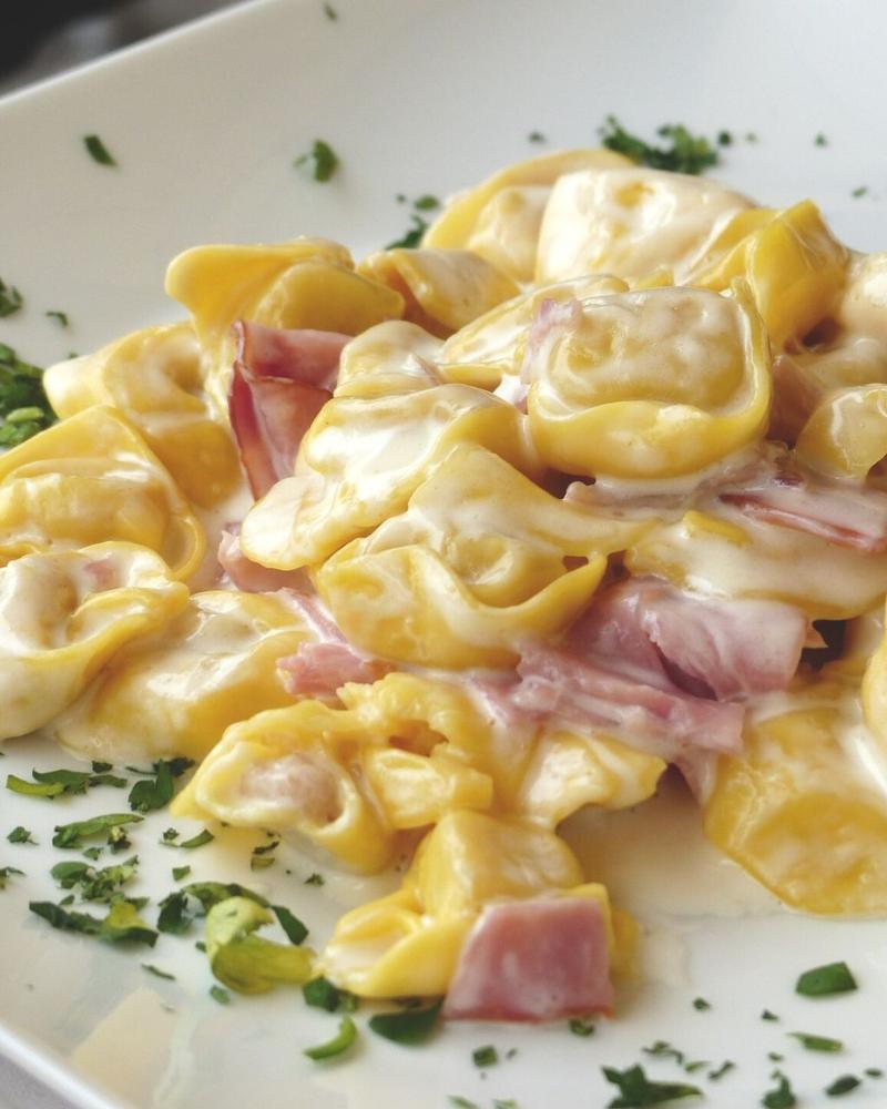 Boczek i zielony groszek